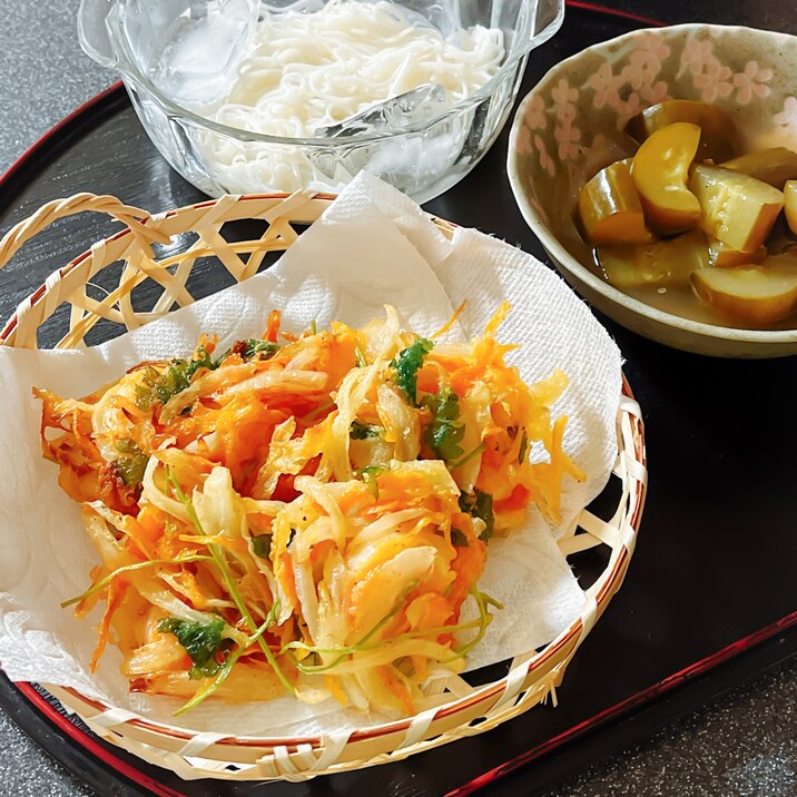 そうめんと一緒に食べたい！夏のかきあげ♪